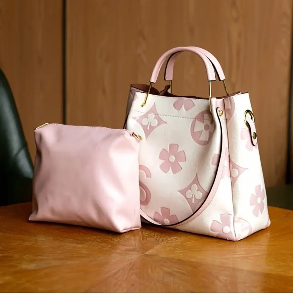 Elegant Flower Embossed Handbag, Fashionable Satchel Bag - Picture 1 of 7